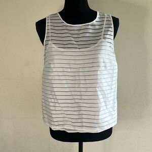 Banana Republic White Sleeveless Blouse With Removable Camisole